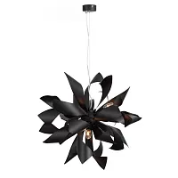 Люстра подвесная SPIRAGLIO SL453.403.06E St-Luce чёрная на 6 ламп, основание чёрное в стиле современный 