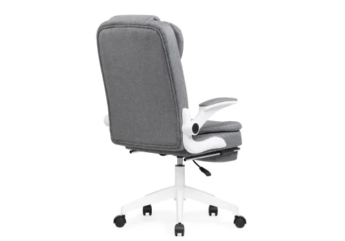 Компьютерное кресло Mitis gray / white 15611 Woodville, серый/ткань, ножки/пластик/белый, размеры - *1130***620* фото 6