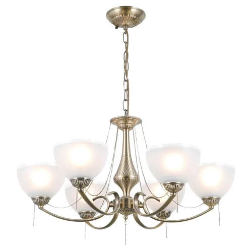 Люстра подвесная Франческа CL417263 Citilux белая на 75 ламп, основание бронзовое в стиле классический 