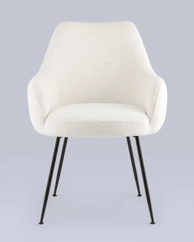 Кресло Floret, белый УТ000037004 Stool Group, белый/ткань, ножки/металл/чёрный, размеры - *835***610*650мм фото 3