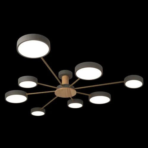 Люстра потолочная LED Sunrise 10316/8 Grey LOFT IT серая на 1 лампа, основание серое бежевое в стиле современный хай-тек  фото 2