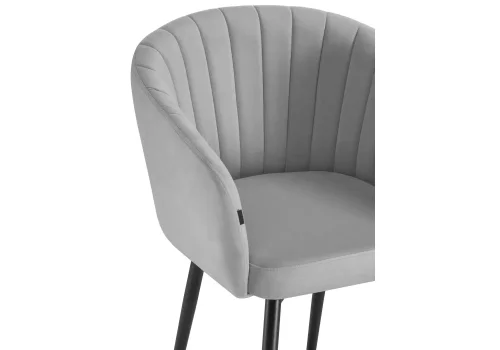 Деревянный стул Моншау velutto 52 / черный 462148 Woodville, серый/велюр, ножки/металл/чёрный, размеры - ****600*530 фото 6