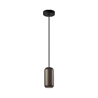 Светильник подвесной Cocoon 5060/1D Odeon Light коричневый 1 лампа, основание чёрное в стиле современный трубочки