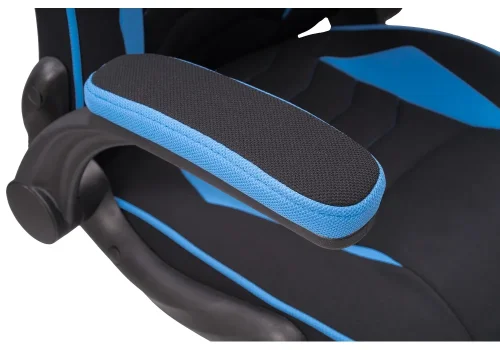 Кресло игровое Plast 1 light blue / black 11911 Woodville, синий/ткань, ножки/пластик/чёрный, размеры - *1270***670*600 фото 9