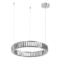 Люстра подвесная Vekia 4930/30L Odeon Light прозрачная на 1 лампу, основание хром в стиле современный кольца Люстра подвесная Vekia 4930/30L Odeon Light прозрачная на 1 лампу, основание хром в стиле современный кольца