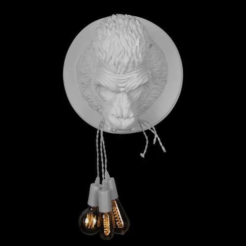 Бра Gorilla 10178 White LOFT IT без плафона на 3 лампы, основание белое в стиле современный обезьяна фото 4