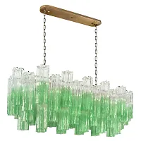 Люстра подвесная Мурано / Murano 10580/1000R Clear green LOFT IT зелёная на 11 ламп, основание бронзовое в стиле современный арт-деко Люстра подвесная Мурано / Murano 10580/1000R Clear green LOFT IT зелёная на 11 ламп, основание бронзовое в стиле современный арт-деко
