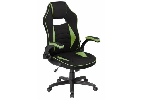 Кресло игровое Plast 1 green / black 11913 Woodville, зелёный/ткань, ножки/пластик/чёрный, размеры - *1270***670*600