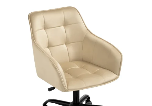 Компьютерное кресло Оиши бежевое  566497 Woodville, бежевый/велюр, ножки/пластик/чёрный, размеры - *890***560*630 фото 5