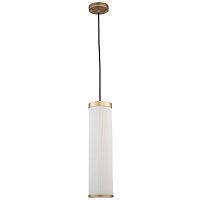 Светильник подвесной Dorotea 2712-1P Favourite белый 1 лампа, основание латунь в стиле современный трубочки