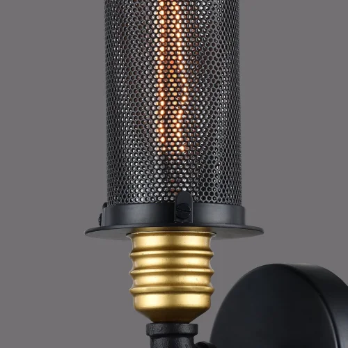 Бра лофт Strainer 1788-1W Favourite чёрный на 1 лампа, основание чёрное в стиле лофт  фото 2