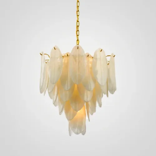 Люстра подвесная Angel 186788-22 ImperiumLoft белая на 7 ламп, основание золотое в стиле современный 