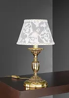 Настольная лампа P 8370 P Reccagni Angelo белая 1 лампа, основание золотое латунь металл в стиле классический 