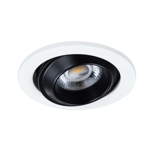 Светильник точечный LED Uva A3317PL-1WH Arte Lamp чёрный белый 1 лампа, основание белое в стиле современный круглый фото 3