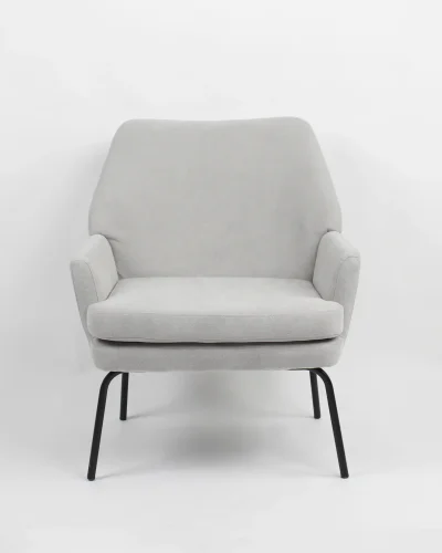 Кресло Харви светло-серый УТ000037091 Stool Group, серый/экокожа, ножки/металл/чёрный, размеры - *825***680*760мм фото 3
