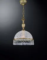 Светильник подвесной L 6200/28 Reccagni Angelo белый 1 лампа, основание античное бронза в стиле классический 