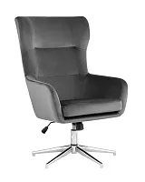 Кресло Артис регулируемое, серый УТ000034975 Stool Group, серый/велюр, ножки/металл/серебристый, размеры - ****655*680мм