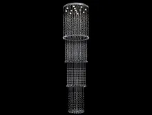 Люстра хрустальная каскадная 8114/300 Newport прозрачная на 13 ламп, основание хром в стиле классика модерн американский каскад