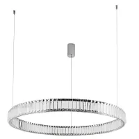 Люстра подвесная LED Renata 1135/02 SP-48 Divinare прозрачная на 1 лампа, основание хром в стиле современный кольца