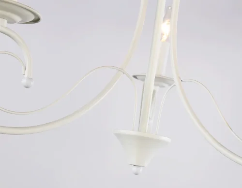 Люстра подвесная TR9605 Ambrella light без плафона на 3 лампы, основание белое в стиле кантри прованс  фото 6