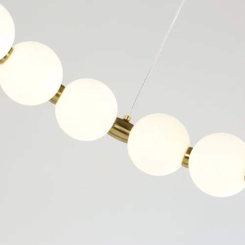 Люстра подвесная LED Gubbare 4014-6P Favourite белая на 1 лампа, основание золотое в стиле современный  фото 5