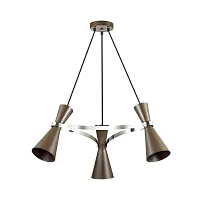 Люстра подвесная лофт Quinn 4417/3 Lumion коричневая на 3 лампы, основание коричневое в стиле лофт 