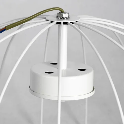Люстра потолочная Lattice GRLSP-8218 Lussole без плафона на 3 лампы, основание белое в стиле современный  фото 2