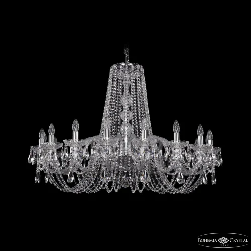 Люстра подвесная 1402/18/400 Ni Bohemia Ivele Crystal без плафона на 18 ламп, основание никель в стиле классический sp