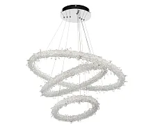 Люстра подвесная LED Лиам 07875-80+60+40,02(3000K) Kink Light белая на 1 лампа, основание хром в стиле современный кольца