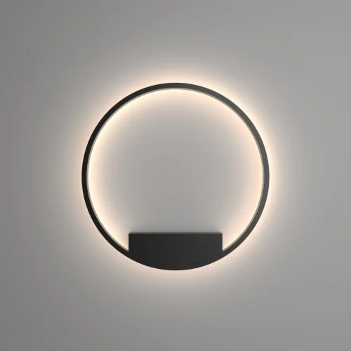 Бра LED Rim MOD058WL-L35BK Maytoni чёрный на 1 лампа, основание чёрное в стиле современный минимализм отражённый свет фото 3