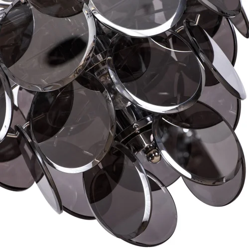 Люстра подвесная Chloe 7566/02 SP-18 Divinare чёрная серая на 18 ламп, основание хром в стиле современный  фото 4
