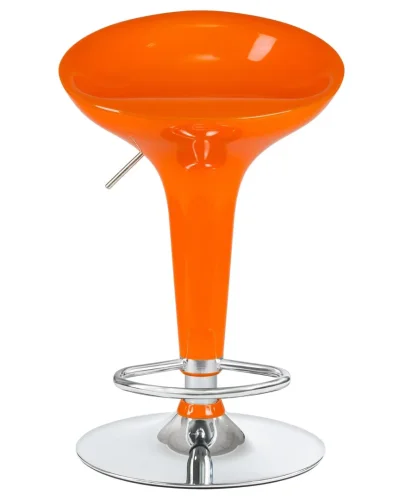 Стул барный 1004-LM BOMBA,  цвет сиденья оранжевый, цвет основания хром Dobrin, оранжевый/, ножки/металл/хром, размеры - 660*880***430*360 фото 6