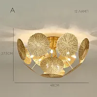 Люстра потолочная INCA D48 203835-26 ImperiumLoft латунь на 12 ламп, основание латунь в стиле современный 