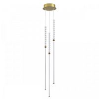 Светильник подвесной LED Monella 6639/33L Odeon Light белый 1 лампа, основание античное бронза в стиле современный каскад