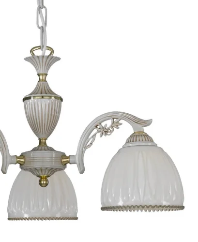 Люстра подвесная L 9671/3 Reccagni Angelo белая на 3 лампы, основание белое в стиле классический  фото 2