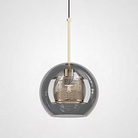 Светильник подвесной CATCH SMOKY D20 186737-23 ImperiumLoft серый 1 лампа, основание бронзовое в стиле современный минимализм 