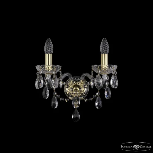 Бра 1415B/2/141 G Bohemia Ivele Crystal без плафона на 2 лампы, основание золотое в стиле классический sp