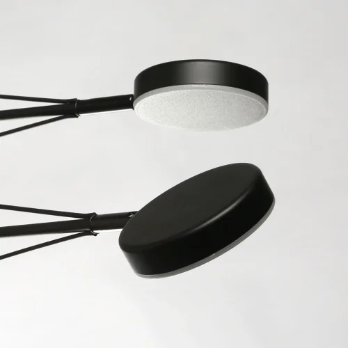 Люстра подвесная LED Гэлэкси 632017206 DeMarkt белая на 1 лампа, основание чёрное в стиле хай-тек  фото 6