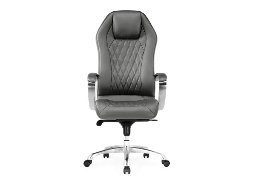 Компьютерное кресло Damian grey 15743 Woodville, серый/экокожа, ножки/металл/хром, размеры - *1330***650*670 фото 3