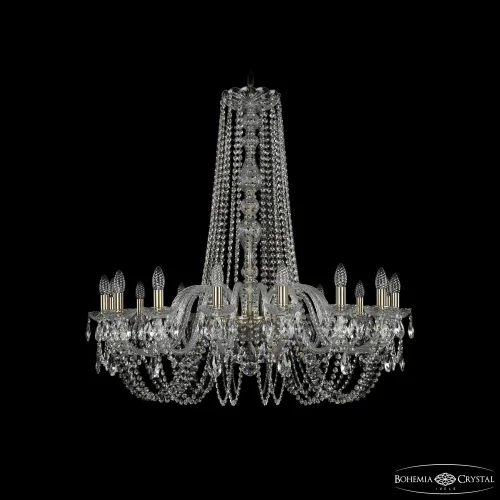 Люстра подвесная 1402/16/360/h-95 Pa Bohemia Ivele Crystal без плафона на 16 ламп, основание бронзовое в стиле классический sp