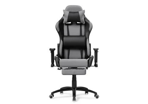Компьютерное кресло Tesor black / gray 15468 Woodville, серый чёрный/искусственная кожа ткань, ножки/металл/чёрный, размеры - *1350***540* фото 4