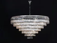 Люстра подвесная хрустальная 10129+37/C Newport прозрачная на 46 ламп, основание хром в стиле классика 
