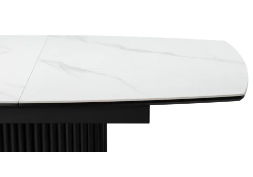 Керамический стол Фестер 160(205)х90х76 белый мрамор / черный 572421 Woodville столешница белая из керамика фото 7