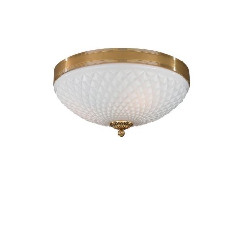 Люстра потолочная  PL 8500/3 Reccagni Angelo белая на 3 лампы, основание золотое в стиле классический 