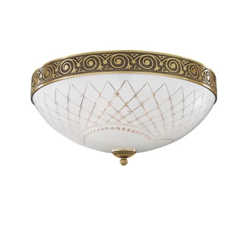 Люстра потолочная  PL 7002/4 Reccagni Angelo белая на 4 лампы, основание античное бронза в стиле классический 