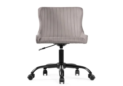 Компьютерное кресло Эдон серое  566504 Woodville, серый/велюр, ножки/пластик/чёрный, размеры - *820***500*600 фото 2