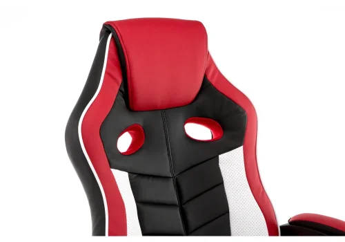 Компьютерное кресло Anis черное / красное / белое 11324 Woodville, красный чёрный/искусственная кожа, ножки/пластик/чёрный, размеры - *1210***620*670 фото 7