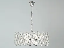 Люстра подвесная 10123+5/C Newport прозрачная на 8 ламп, основание хром в стиле американский современный 