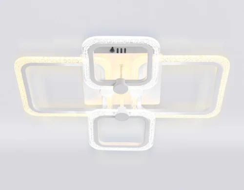 Люстра потолочная LED с пультом FA5309 Ambrella light белая на 1 лампа, основание белое в стиле классический современный с пультом квадраты фото 4