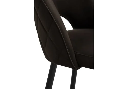 Полубарный стул Клэйн MR-09 / черный 532413 Woodville, коричневый/велюр, ножки/металл/чёрный, размеры - ****500*550 фото 6